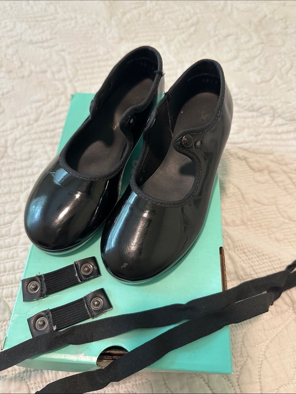Girls' Black Patent Mary Jane tap Shoes size 11 1/2